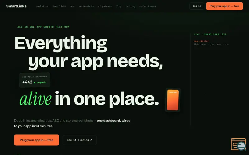 Screenshot of SmartLinks