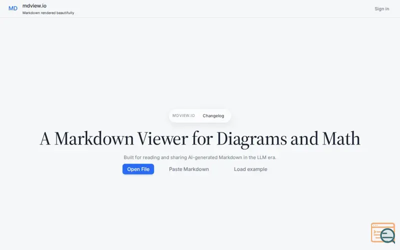 Screenshot of Mdview.io, a launch using NoCookieAnalytics