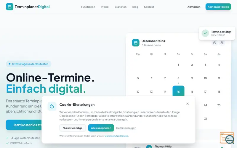 Screenshot of Terminplaner Digital