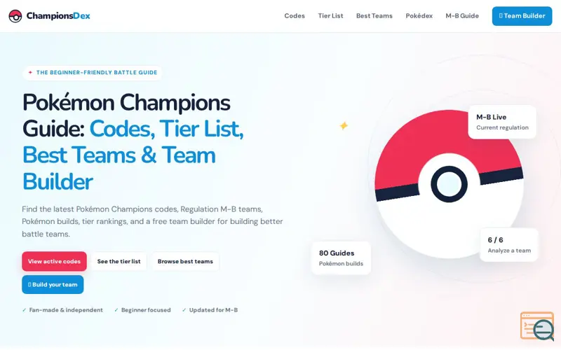 Screenshot of Pokémon Champions Guide