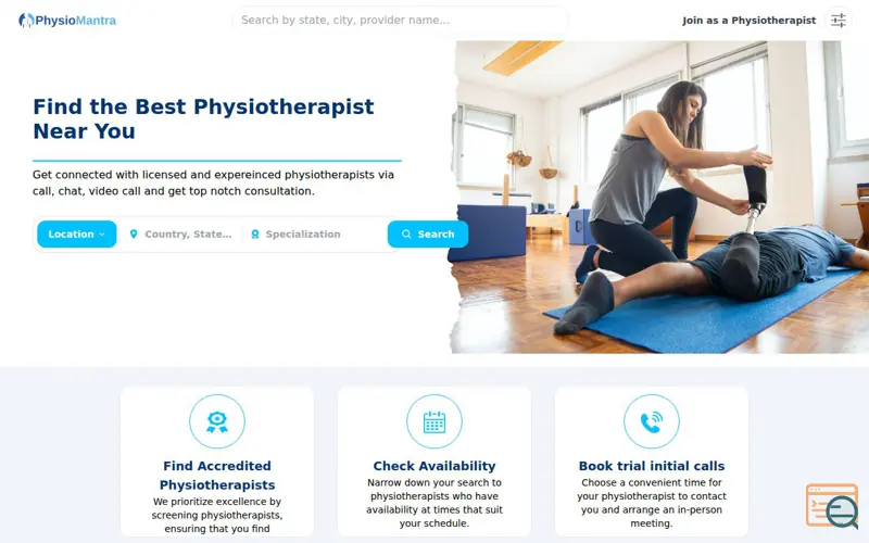 Screenshot of PhysioMantra-Providers