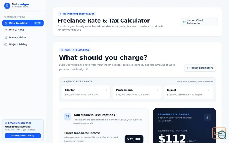 Screenshot of Find Your True Hourly Rate