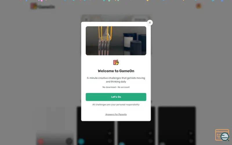 Screenshot of GameOn