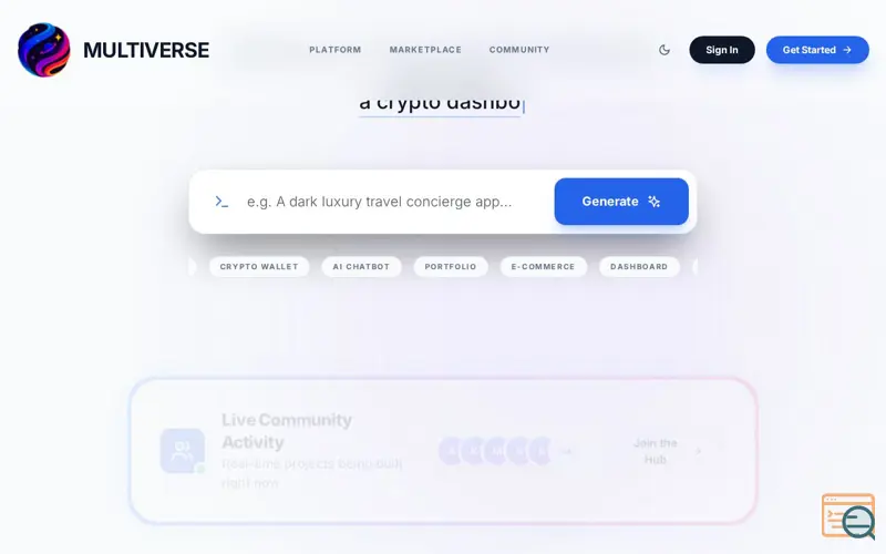 Screenshot of Multiverse Builder