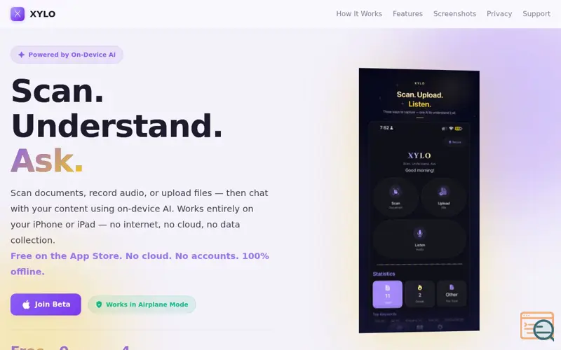 Screenshot of XYLO