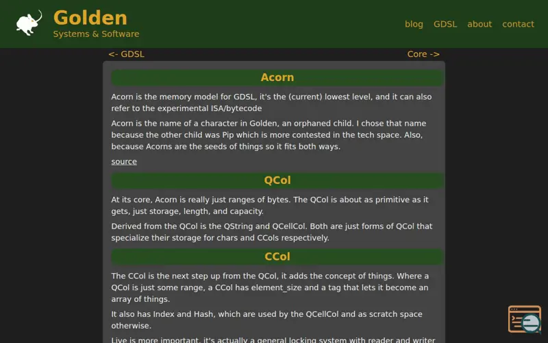 Screenshot of Goldensystems