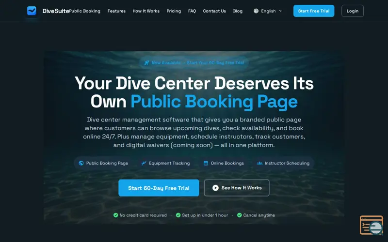 Screenshot of DiveSuite