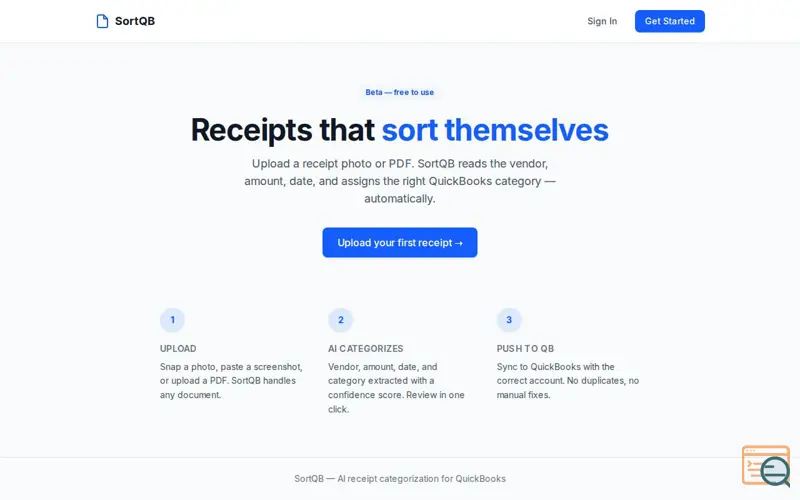 Screenshot of SortQB
