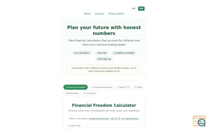 Screenshot of Calcitis