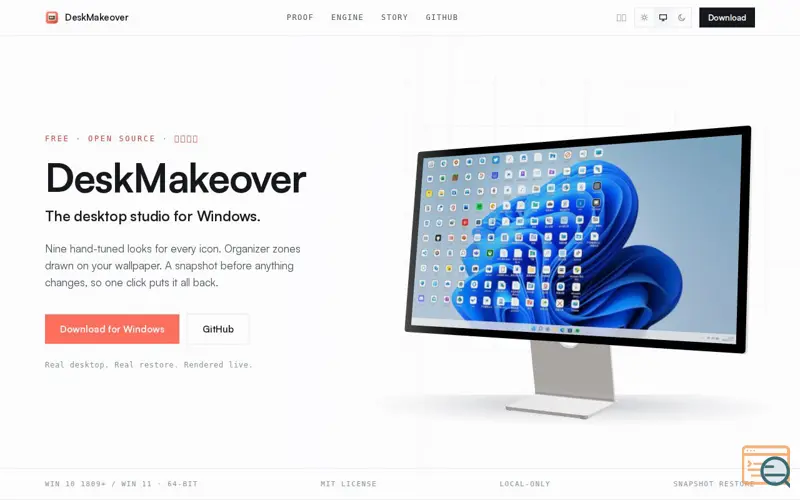 Screenshot of DeskMakeover