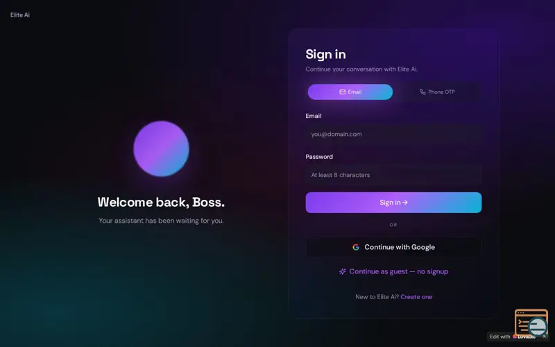 Screenshot of Elite Ai