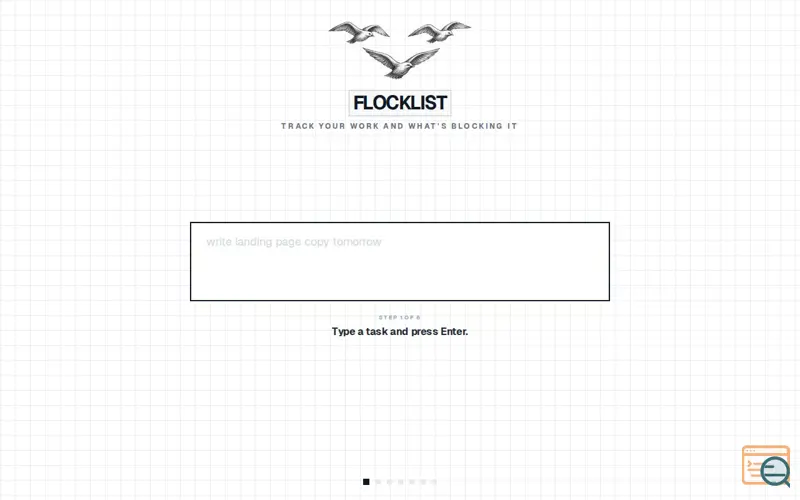 Screenshot of Flocklist, a launch using Orchids