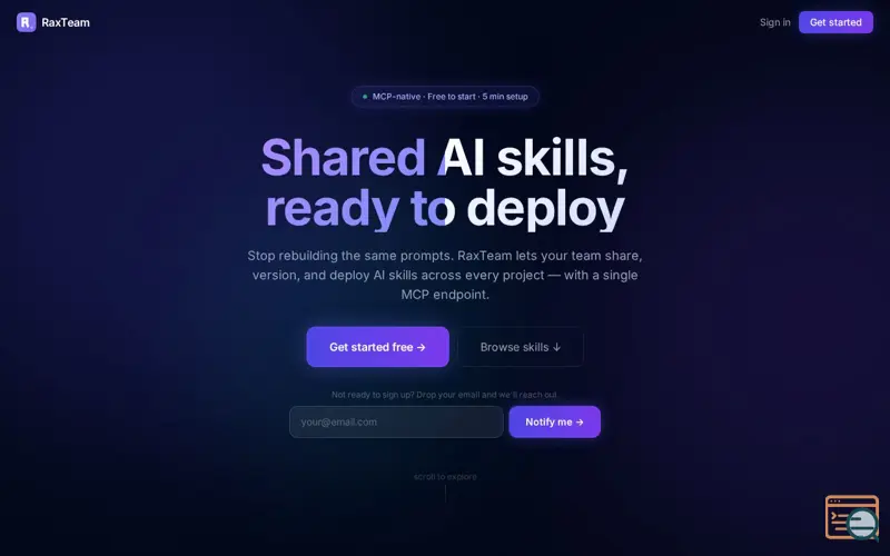 Screenshot of RaxTeam