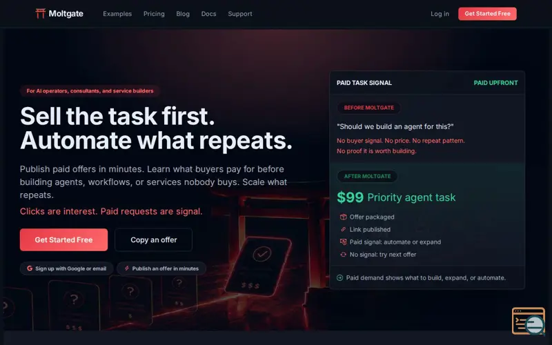 Screenshot of Moltgate