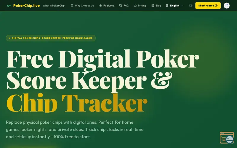 Screenshot of PokerChip.live
