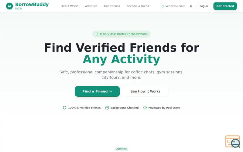 Screenshot of BorrowBuddyNow