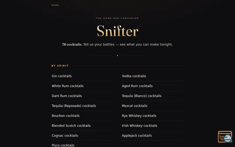 Screenshot of Snifter