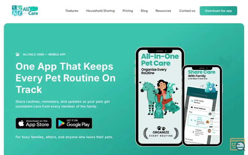 Screenshot of AllTails Care