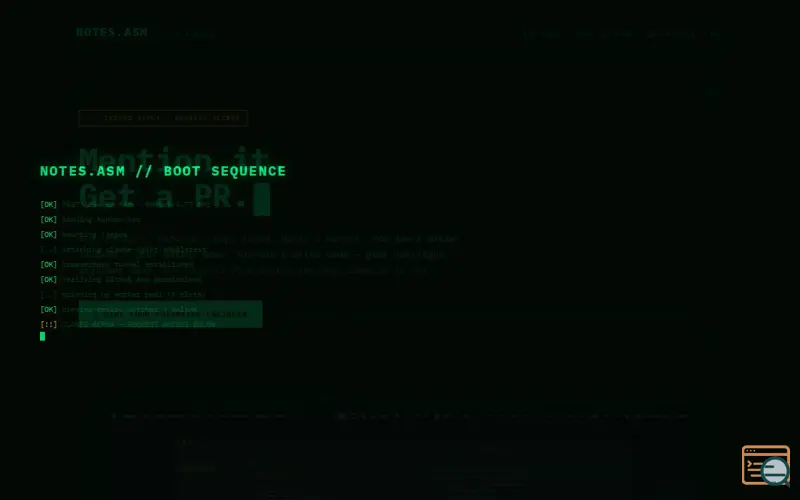 Screenshot of Notesasm