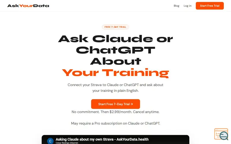 Screenshot of Ask Claude/ChatGPT About Your Training 
