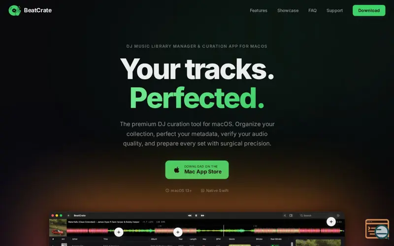 Screenshot of BeatCrate