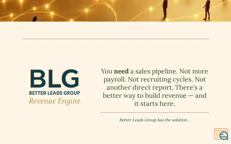 Screenshot of BetterLeadsGroup