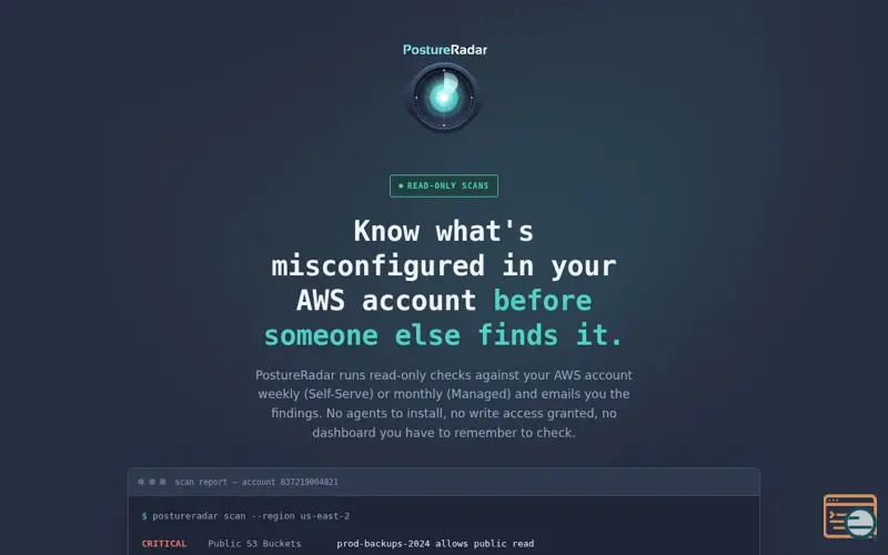 Screenshot of PostureRadar