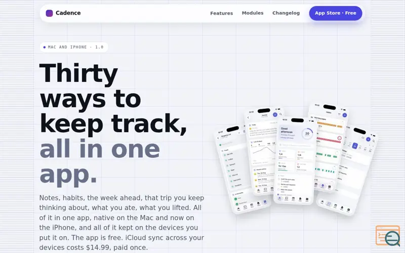 Screenshot of Cadence for Mac and iPhone