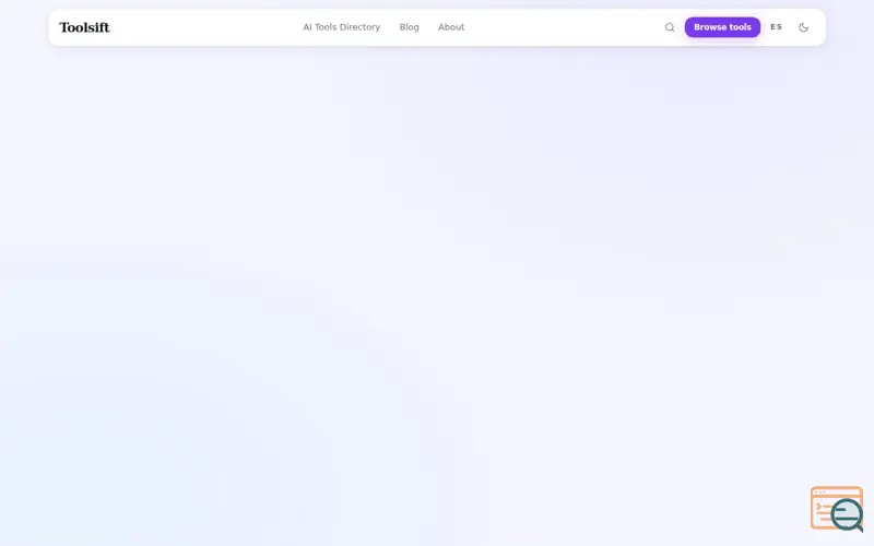Screenshot of Toolsift, a launch using SiteGround DNS