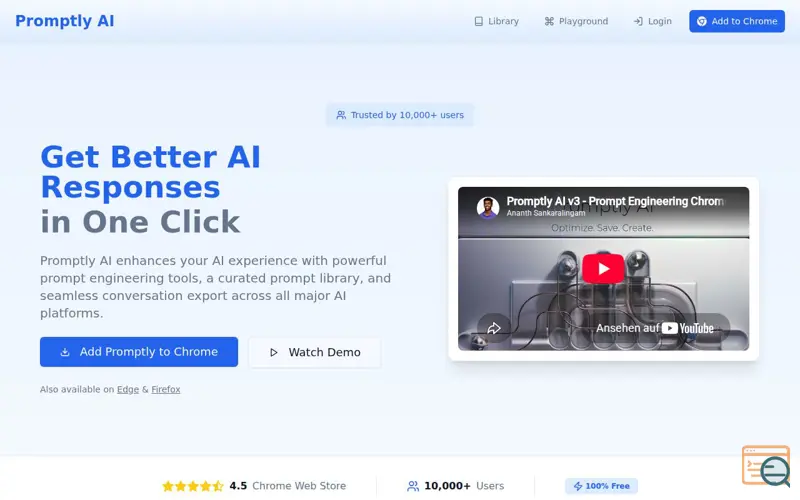 Screenshot of Promptly AI