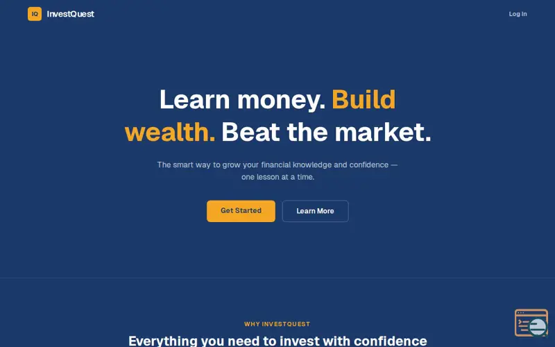 Screenshot of InvestQuest