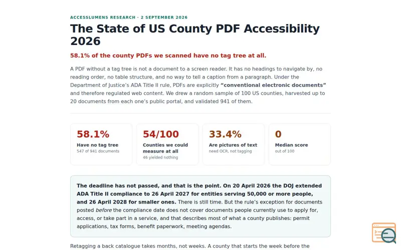 Screenshot of Accesslumens