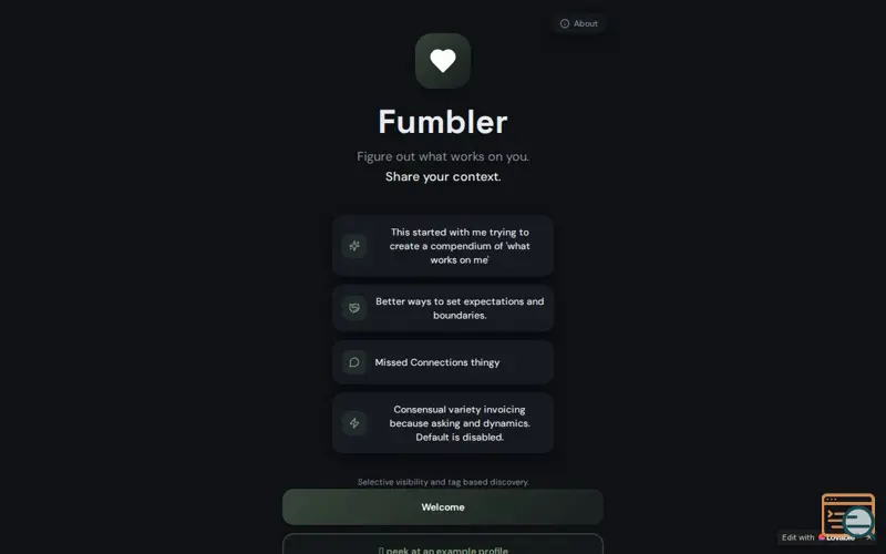 Screenshot of Fumbler