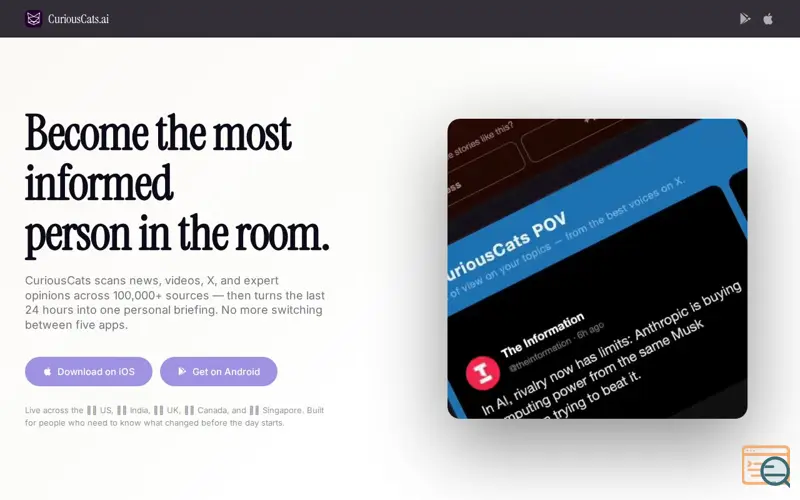 Screenshot of CuriousCats