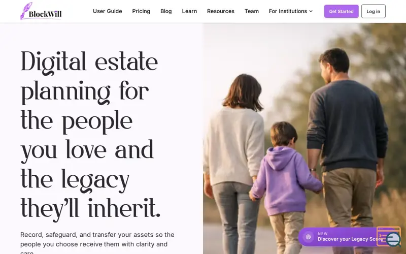 Screenshot of BlockWill