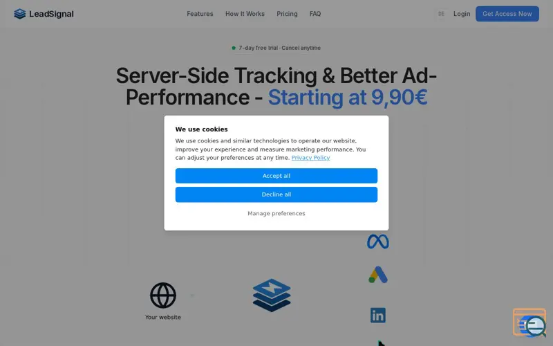 Screenshot of LeadSignal