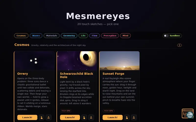 Screenshot of Mesmereyes
