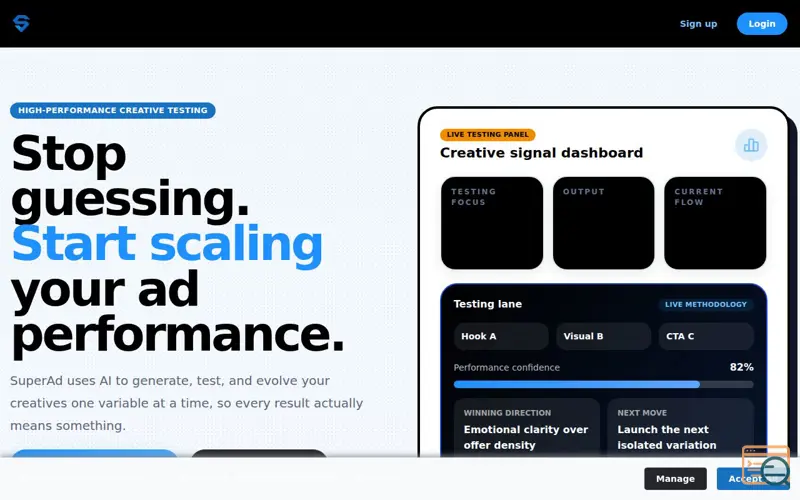 Screenshot of SuperAd