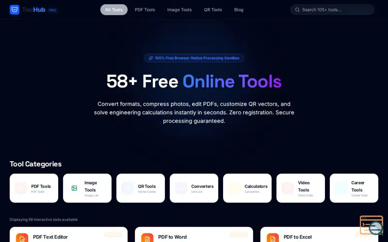 Screenshot of ToolHub