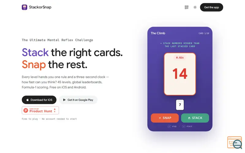 Screenshot of StackorSnap
