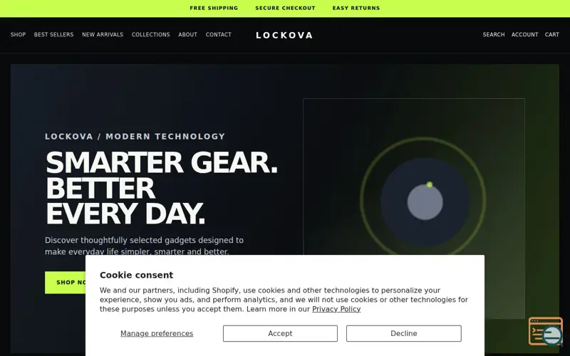 Screenshot of LOCKOVA
