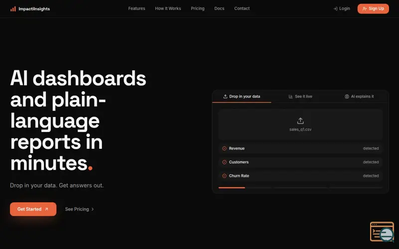 Screenshot of ImpactiInsights