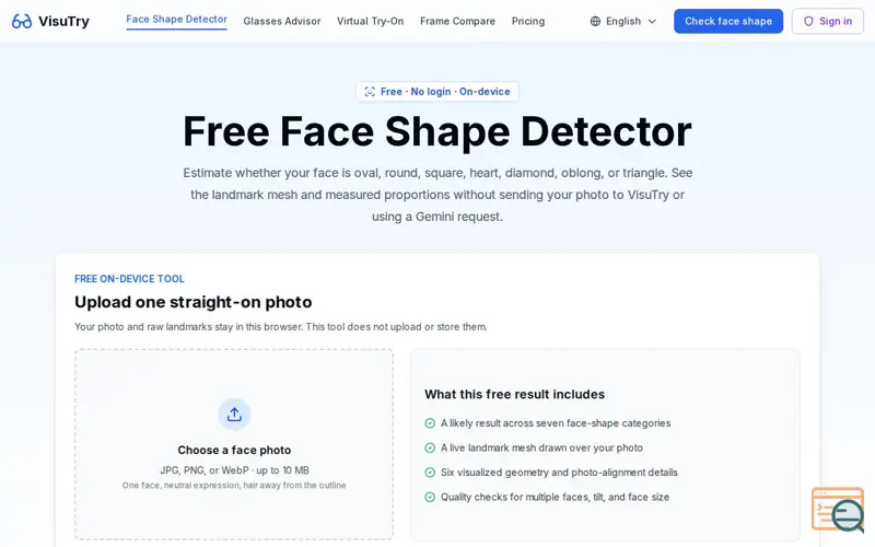 Screenshot of VisuTry
