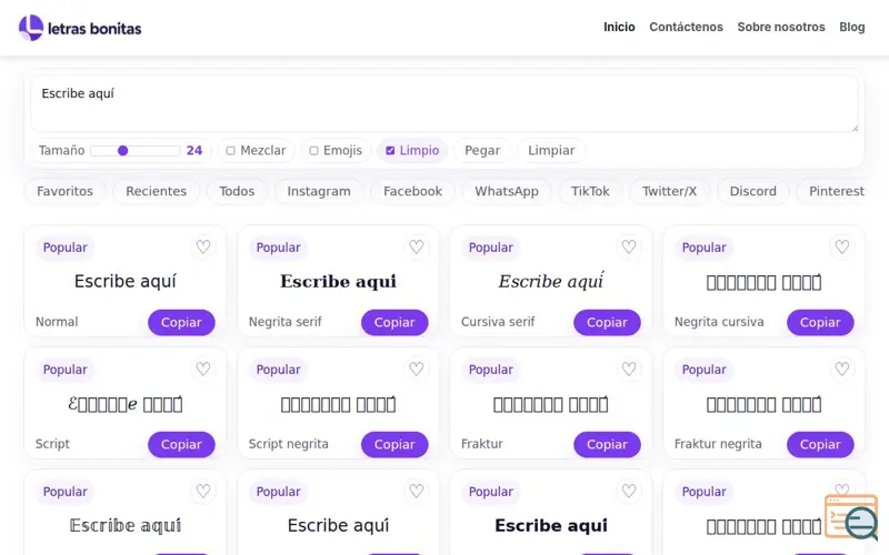 Screenshot of Letras Bonitas Gratis