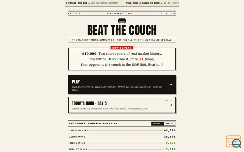 Screenshot of BEAT THE COUCH