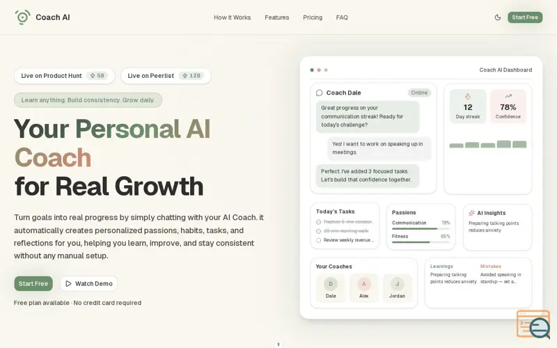 Screenshot of AI Coach