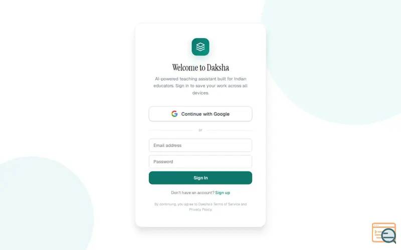 Screenshot of Daksha AI 