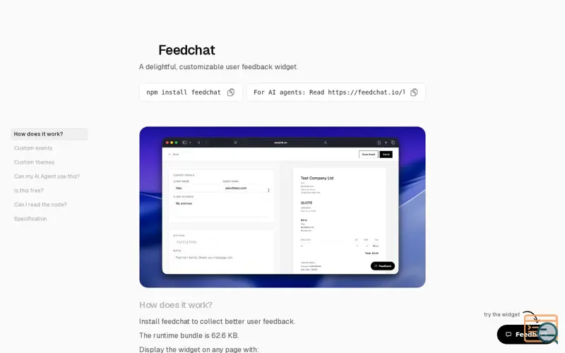 Screenshot of Feedchat