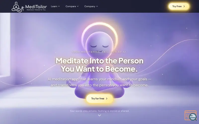 Screenshot of MediTailor - AI Meditation App