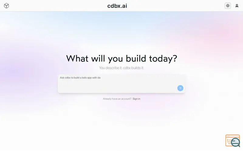 Screenshot of cdbx.ai